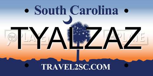 TYALZAZ South Carolina License Plate