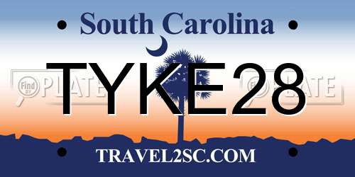 TYKE28 South Carolina License Plate