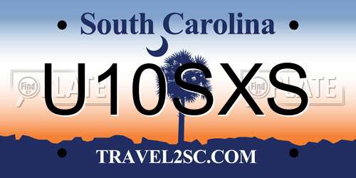 U10SXS South Carolina License Plate