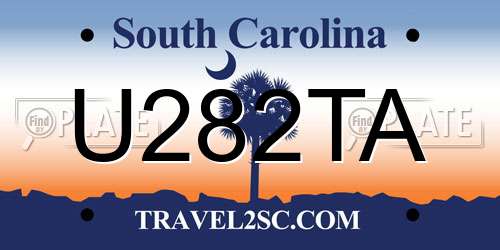 U282TA South Carolina License Plate