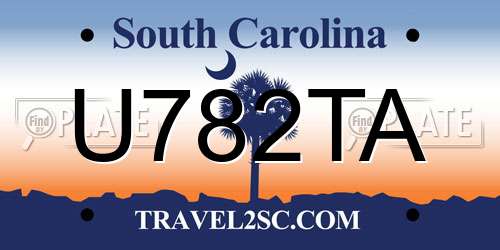 U782TA South Carolina License Plate
