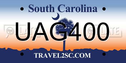 UAG400 South Carolina License Plate