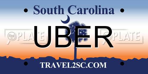 UBER South Carolina License Plate