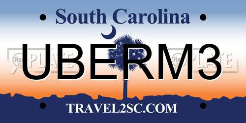 UBERM3 South Carolina License Plate