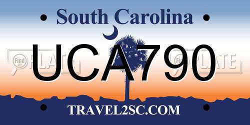 UCA790 South Carolina License Plate