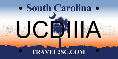 UCDIIIA South Carolina License Plate