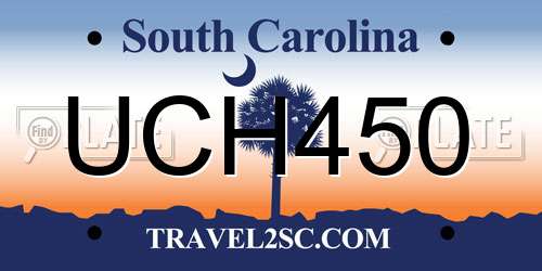 UCH450 South Carolina License Plate