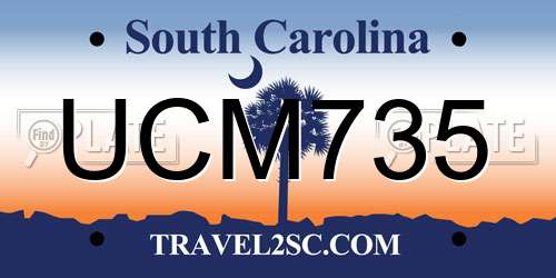 UCM735 South Carolina License Plate