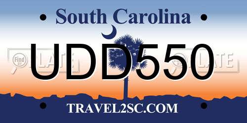 UDD550 South Carolina License Plate