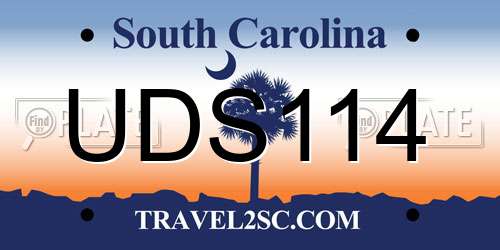 UDS114 South Carolina License Plate