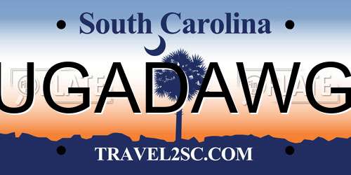 UGADAWG South Carolina License Plate