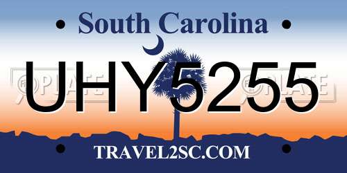 UHY5255 South Carolina License Plate