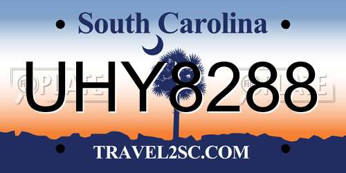 UHY8288 South Carolina License Plate