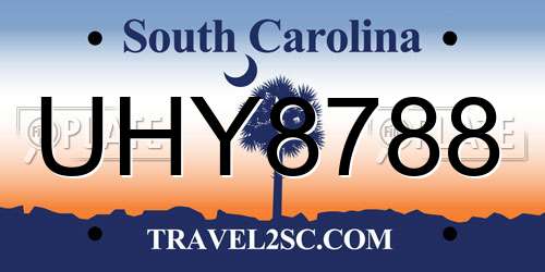 UHY8788 South Carolina License Plate