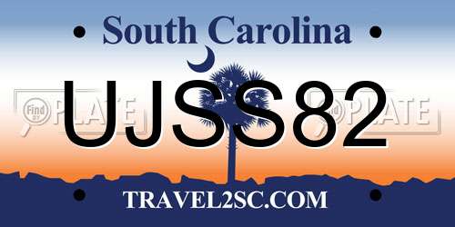 UJSS82 South Carolina License Plate