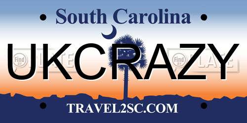 UKCRAZY South Carolina License Plate