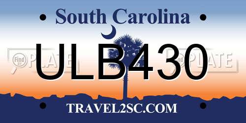 ULB430 South Carolina License Plate