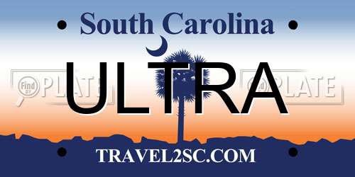 ULTRA South Carolina License Plate