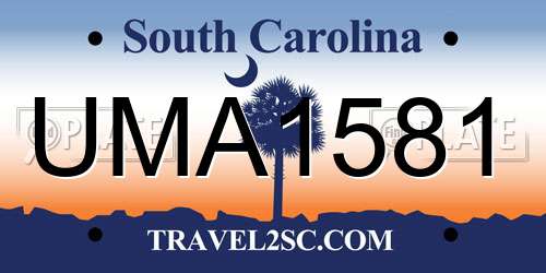 UMA1581 South Carolina License Plate