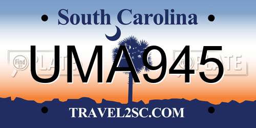UMA945 South Carolina License Plate