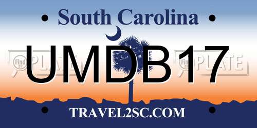 UMDB17 South Carolina License Plate