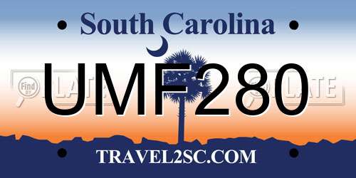 UMF280 South Carolina License Plate