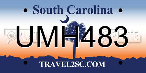 UMH483 South Carolina License Plate