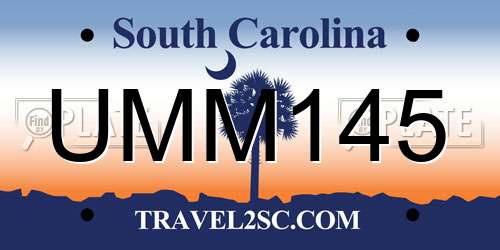 UMM145 South Carolina License Plate