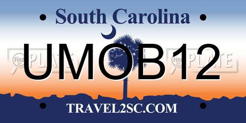 UMOB12 South Carolina License Plate