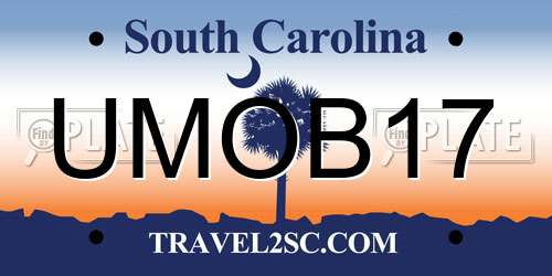 UMOB17 South Carolina License Plate