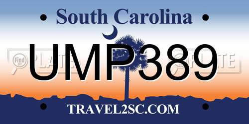 UMP389 South Carolina License Plate