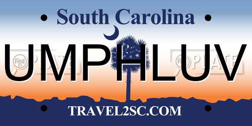 UMPHLUV South Carolina License Plate