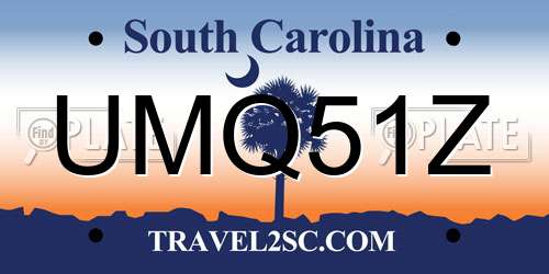 UMQ51Z South Carolina License Plate