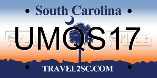 UMQS17 South Carolina License Plate
