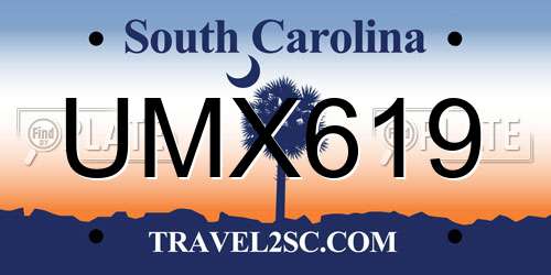 UMX619 South Carolina License Plate