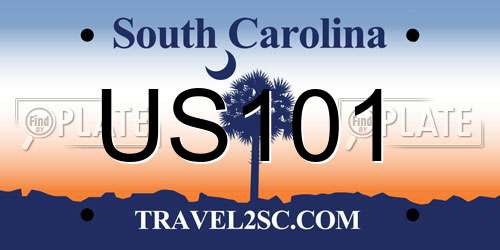 US101 South Carolina License Plate