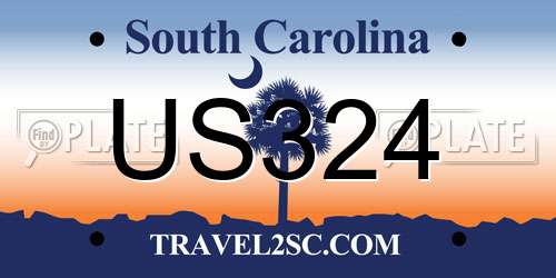 US324 South Carolina License Plate