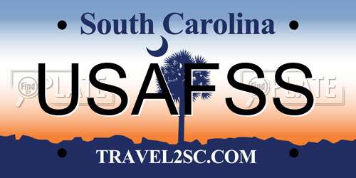 USAFSS South Carolina License Plate