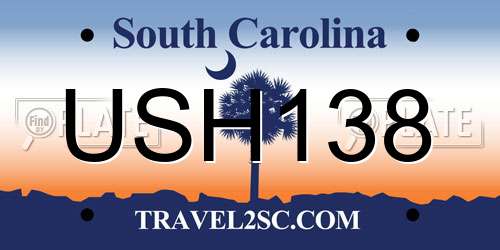 USH138 South Carolina License Plate