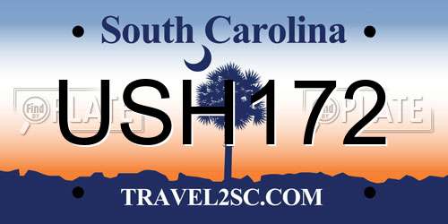 USH172 South Carolina License Plate