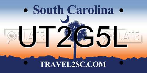 UT2G5L South Carolina License Plate