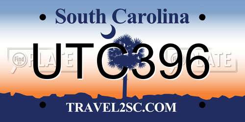 UTC396 South Carolina License Plate