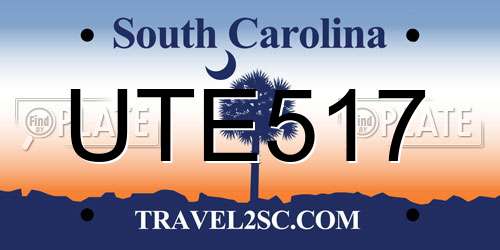 UTE517 South Carolina License Plate