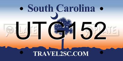 UTG152 South Carolina License Plate
