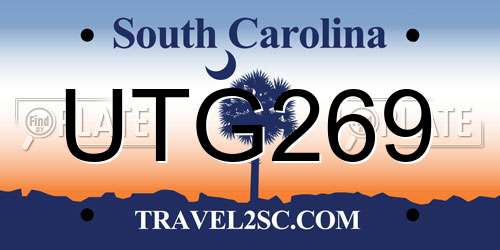 UTG269 South Carolina License Plate