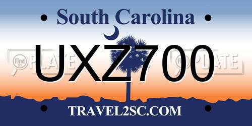UXZ700 South Carolina License Plate