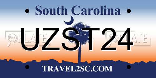 UZST24 South Carolina License Plate