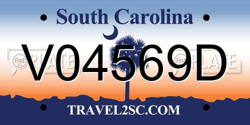 V04569D South Carolina License Plate