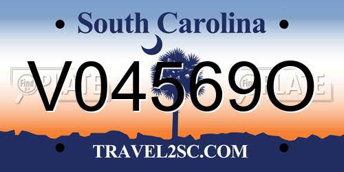V04569O South Carolina License Plate