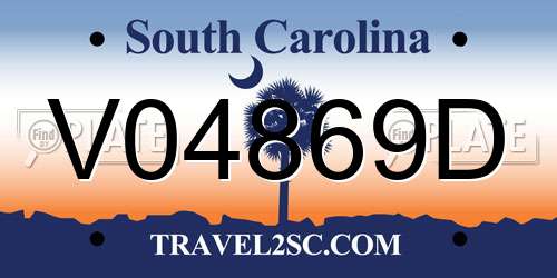 V04869D South Carolina License Plate